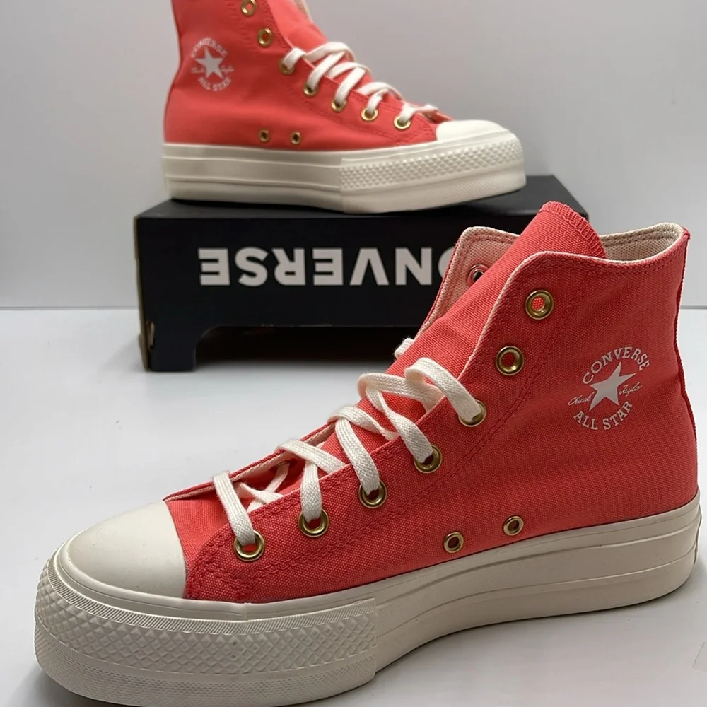 Converse WMNS CTAS LIFT HI WATERMELON SLUSHY/EGRET WHITE A09914F Platforms Snkrs